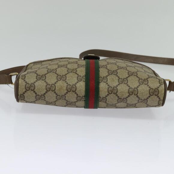 GUCCI GG Supreme Web Sherry Line Shoulder Bag Pvc Beige 116 02 055 - Picture 9 of 16